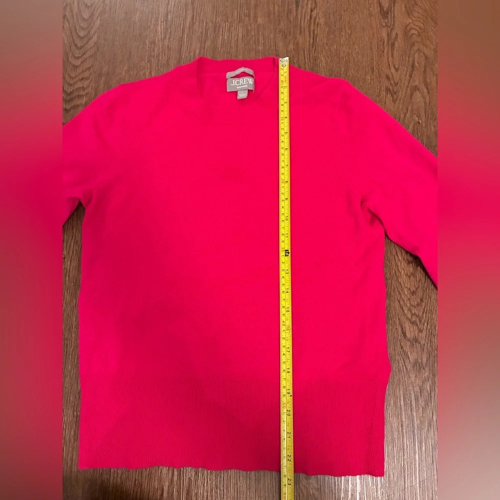J. Crew Dark Pink Cashmere Classic-Fit Crewneck Sweater - Size S